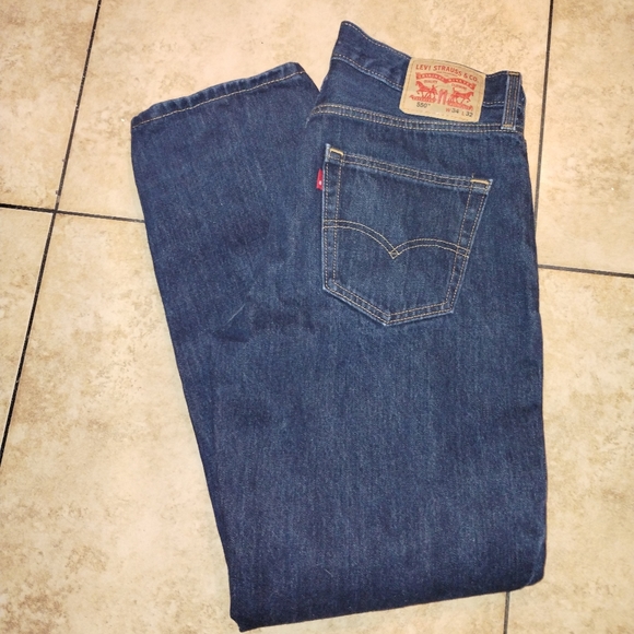 Levi's Jeans Nwot Levi Strauss Original Riveted 55 Blue Jeans 34 X